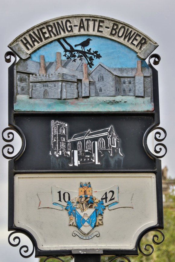 a village sign of havering-atte-bower