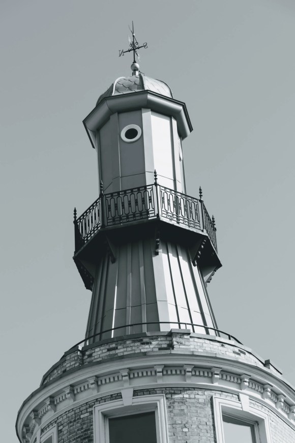 a ground shot looking up at the 'lighthouse'